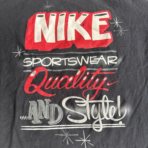 Nike Sportswear Shirt Mens Small Black Red Spellout NSW T Tee 1972‎ Front & Back - Picture 3 of 10